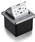 Pop Up Floor Box Waterproof Floor Outlet Kit With 20A USB Chargers And Tamper Resistant Receptacle