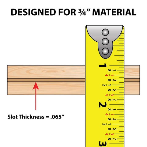 Diagram showing Black 25 Foot Three Quarter Inch Center Barb T Molding for DIY Projects Arcade Cabinets Tables and Hobbyist Builds.