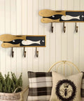 Super Sturdy Goldfish Shaped Wall Mount Coat Hook For Clothes Hats Towels Easy Peasy Install, stylish goldfish design with hooks.