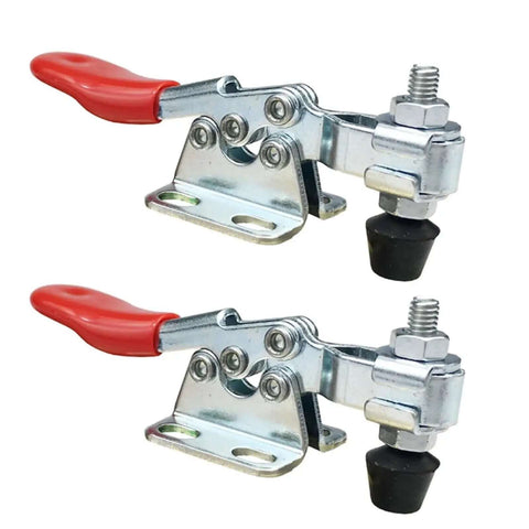 Metal clamps from Six Piece Push Pull Toggle Clamp Set With Horizontal Quick Release Self Locking Linkage Beefy Downward Pressure And Steady