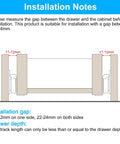 Installation notes for 20 Inch Heavy Duty Drawer Slides Bottom Mount Side Mount Glides For Cabinets And Dressers