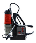 Heavy Duty Magnetic Drill Press For Steel Engineering Jobs, benchtop design with stepless speed control and DC power.