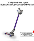 Motorized Vacuum Brush With Headlights For V6 Series Cordless Vacuums Replacement Roller With Soft And PP Bristles displayed
