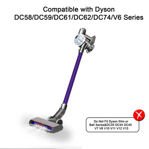 Motorized Vacuum Brush With Headlights For V6 Series Cordless Vacuums Replacement Roller With Soft And PP Bristles displayed