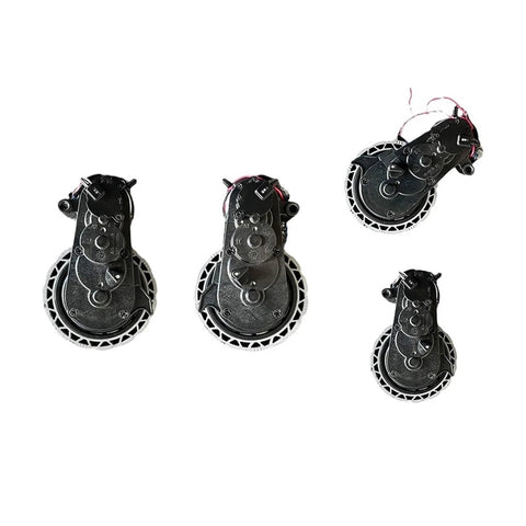 Four black vacuum drive wheels with white rims; compatible with Ecovacs Deebot X1/X1spro/X1 OMNI/T10/T20.