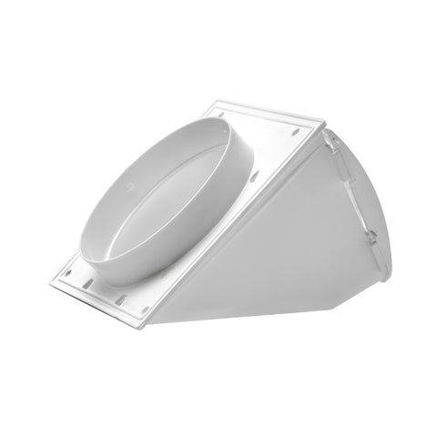 4 Inch Dryer Vent Hood With Removable Screen And Damper For Outdoors White Plastic With UV Inhibitor Ideal For Home Laundry Room Vents Durable