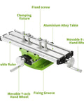 12.2 Inch Mini Milling Machine Worktable With X Y Compound Slide For Drilling Press And Bench Drill Multifunction Aluminum Alloy Table