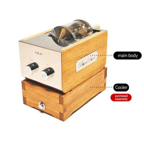 Home Coffee Bean Roaster 250 With Transparent Glass Chamber Noiseless Operation Large Capacity Rapid Cooling 110V Power