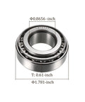 2Pc LM12749 LM12710 Tapered Roller Bearing Set Chrome Steel Cone And Cup For Conveyor Systems 0.8656 Inch By 1.781 Inch By 0.61 Inch Bearing Size Durable High Temp Wear Resistant Machinery Part