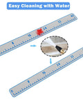 40 Inch EVA Foam Fish Ruler With Self Adhesive Backing For Boats And Kayaks Non Skid Surface, cleaning spray demonstrated.