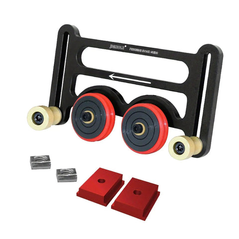 Killer Table Saw Featherboard With Rust Resistant Aluminum Body And Friction Free Bearing Rollers. Precision roller guide with wheels.