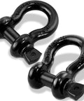 Three Quarter Inch D Ring Shackle Two Pack Beefy Heavy Duty Tow Shackles With Twenty Eight Point Five Ton Break Strength