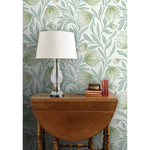 Badass Botanical Modern Vinyl Wallpaper With Smooth Leather Texture Heavy Duty Commercial Wallcovering Custom Printed Just For You For Offices Hotels And Major Event Spaces featuring subtle leaf patterns in green.