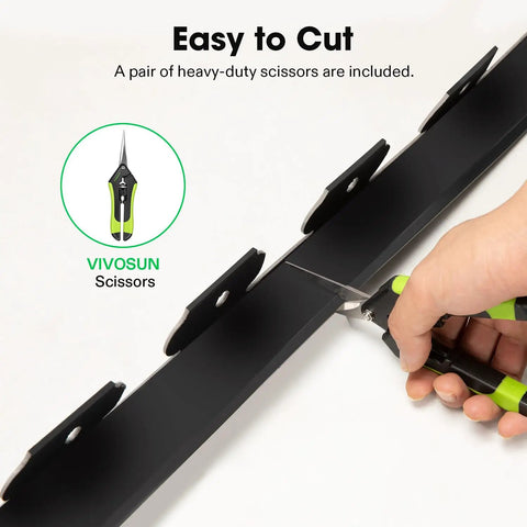 No-Dig Landscape Edging Kit With 33 Ft Of 2 In High Plastic Garden Border 30 Anchoring Spikes And Scissors Durable Black PE Border