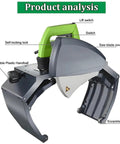 Electric Pipe Cutter With Multispeed Settings Heavy Duty Cutting Tool with saw blade cover and adjustable handball.