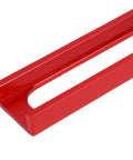 Close-up of red positioning block for Three Quarter Inch Aluminum Bench Dog Set For 19mm MFT Table Holes With Non Slip Pad