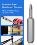 All In One 130 In 1 Pro Grade Magnetic Screwdriver Set With 120 Bits And Tweezers showing premium steel CRV bit in use