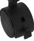 Heavy Duty Stem Caster Wheels Replacement For Pet Cage And Dog Kennel swivel roller close-up view, black material, designed for smooth movement.