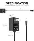 21V Lithium Battery Charger For Mini Chainsaw And Pruning Shears Fast Charge Dock with US plug, 1m cord, and 5.5x2.5mm adapter size shown