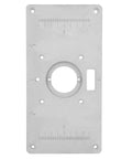 Rock Solid Aluminum Router Table Insert Plate Fits Dcw600 Like A Charm Precision Woodworking Trimmer Ring 235x120mm top view with cutouts