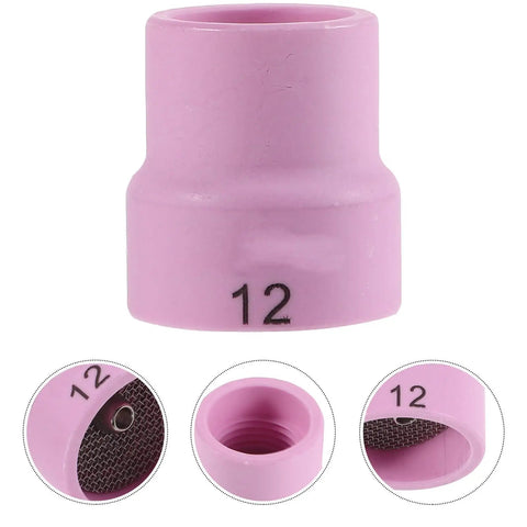 Rock Solid Pink Tig Welding Cups That Make Cleaning A Breeze, Sturdy Ceramic Nozzles for effective arc shielding and spatter prevention.