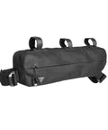 Side view of MidLoader Four Point Five Liter Bike Frame Bag For Bikepacking And Gravel Touring with dual zipper and hook-and-loop mount.