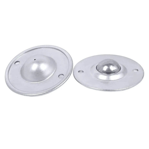Heavy Duty 1 Inch Ball Transfer Bearings Set Of 6 With 360 Degree Rotation 2 Hole Flange Mount Carbon Steel Caster Rollers