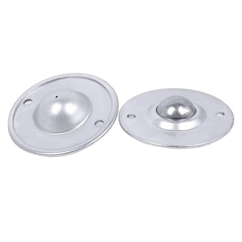 Two 5/8-inch carbon steel ball transfer bearings with flange, 2 mounting holes