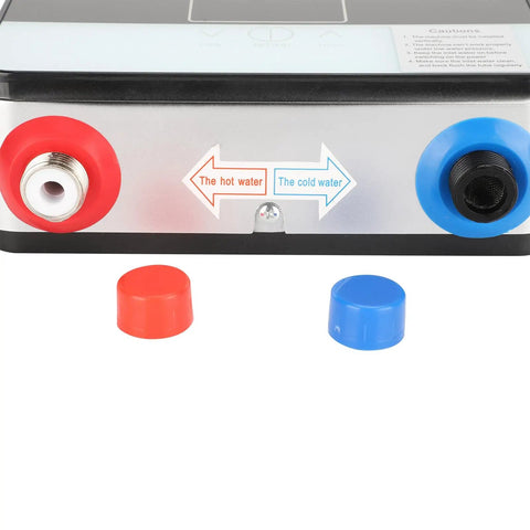 Connectors of Rock Solid Wall Mounted Tankless Electric Water Heater Packs 4500W Instant Hot Water with color codes.