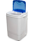 Compact Portable Washer For Small Spaces Perfect For Apartments, Dorm Rooms, And Tiny Homes With 8.8 Lb Capacity, open lid view