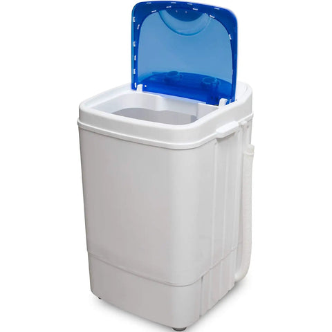 Compact Portable Washer For Small Spaces Perfect For Apartments, Dorm Rooms, And Tiny Homes With 8.8 Lb Capacity, open lid view