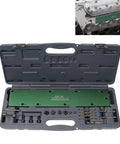 Dodge 5.7L Hemi Exhaust Manifold Template Removal Tool Set in case, showing drill bits and bushings, for safe removal of broken bolts.