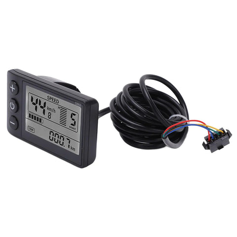 Wireless Electric Bike LCD Display Panel S866 With SM Plug, clean handlebar mount, multifunction gauge for road, mountain, e-bike commuters