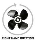 Spitfire 4 Blade Aluminum Propeller 14 Inch Diameter 21 Inch Pitch Right Hand Rotation For Mercury And Mariner Outboards 90 To 300 HP