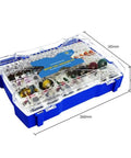 Complete 287 Piece Rotary Tool Accessory Kit For Precision Drilling Cutting Grinding And Polishing Wood Metal Plastic Glass With Sturdy Storage Case, organized storage case showing tool bits.