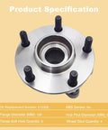 Pair Of Two Front Wheel Hub And Bearing Assemblies For Nissan Murano 09 Through 14 And Quest 11 Through 17 Featuring Five Lug Pattern Non Abs Setup Zero Drama Driving All Day Long, showing flange with bolt holes.