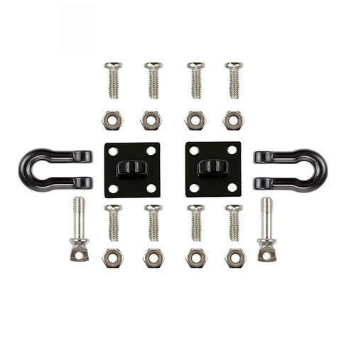 Beefy RC Trailer Tow Hook Chain Shackle Set With Rope Winch Accessory For 1/10 Scale Crawlers hardware kit with screws and shackles