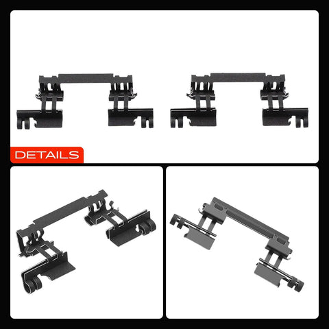 A-Premium Front Side Disc Brake Hardware Kit For Mazda 3 And Cx-3 Models To Keep Your Ride Sleek With Durable Clamps And Springs That Rock The Streets, black steel clips