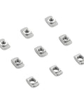 Hammer Head T Slot Nut Kit For Aluminum Profiles, 180 Piece 2020 Series, Carbon Steel, Drop In Fasteners, Rust Proof, Easy Install