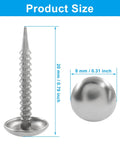 Sweet Mini Silver Upholstery Tacks 100 Piece Set For Furniture Makeovers And Craft Fixes Featuring Threaded Legs, showing dimensions 20 mm x 8 mm.