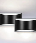 Modern Led Wall Sconce Set Of 2 With Up And Down Lighting Hardwired Indoor Black Wall Mount Lamps For Living Room Bedroom Hallways 3000K Warm White Sleek Minimalist Sconces