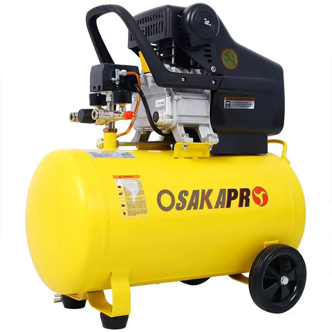 Lmaoss 13 Gallon Air Compressor, 4.5HP Oil Lubricated Portable Electric Unit With Wheels, 115 Psi Max Pressure, Ultra Quiet For Garage Auto Repair Nailing Painting Tire Inflation And General Shop Projects