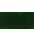 Double Layer Magnetic Signature Board With Soft Leather Cover And Built In Pen Sleeve For Restaurant Receipts And Office Signing Compact Counter Pad That Delivers Zero Hassle Everyday Style in green leather.