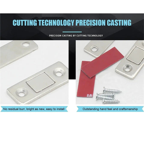 Magnetic Cabinet Catches 10 Pack Invisible Soft Catch Door Latches with screws and adhesive, easy install, secure closure