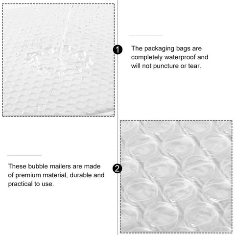 Close-up of White Pearlized Bubble Mailers 14x16 Inch With 4 Inch Flap Waterproof Shockproof Padded Envelopes showing durability.