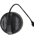 Mitsubishi Gas Cap Replacement For Outlander 2014-2018, Outlander Sport 2013-2019, Eclipse; black cap with warning text.