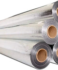 No Sweat Summer Cooling Radiant Barrier Insulation Roll Double Sided Perforated Aluminum Foil Heat Shield For Attics, six rolls stacked.