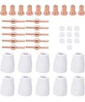 Plasma Cutter Consumables Kit With Cups Electrodes Ring Tips And Accessories for CT312 CUT50 ACDC TIG200 Plasma Cutters