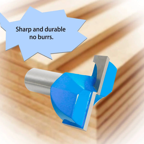 Bottom Cleaning Router Bit For Slab Flattening And Spoil Board Surfacing, 1-1/2 Inch Diameter, shown against wood background