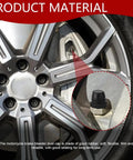 Close-up of heavy-duty rubber brake bleeder screw cap on silver wheel, part of 18 Pack Heavy Duty Rubber Brake Bleeder Screw Caps And Durable Grease Fitting Zerk Caps Designed To Lock Out Grit And Rain So Your Rig Runs Sweet And Safe For Daily Drives On Cars Trucks Motorcycles.